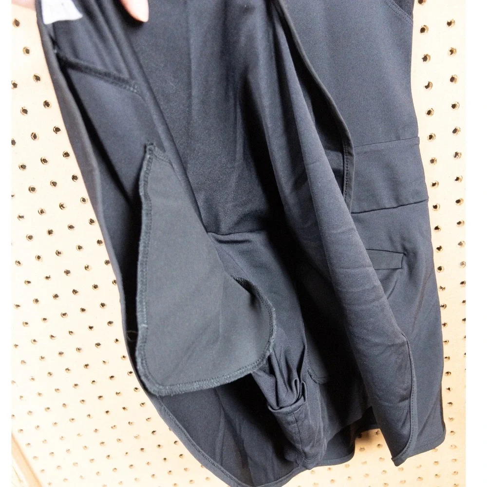 Olaya Sport Womens Black Tennis Dress Quarter Zip Mesh Back Size M Tall - Picture 5 of 6
